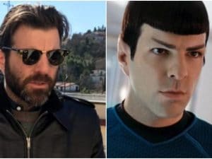 L’attore Zachary Quinto nei panni del signor Spock, l’ufficiale scientifico dell’Enterprise in Star Trek