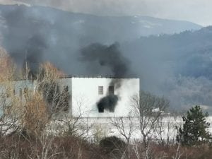 Un momento della rivolta di ieri nel carcere di Rieti