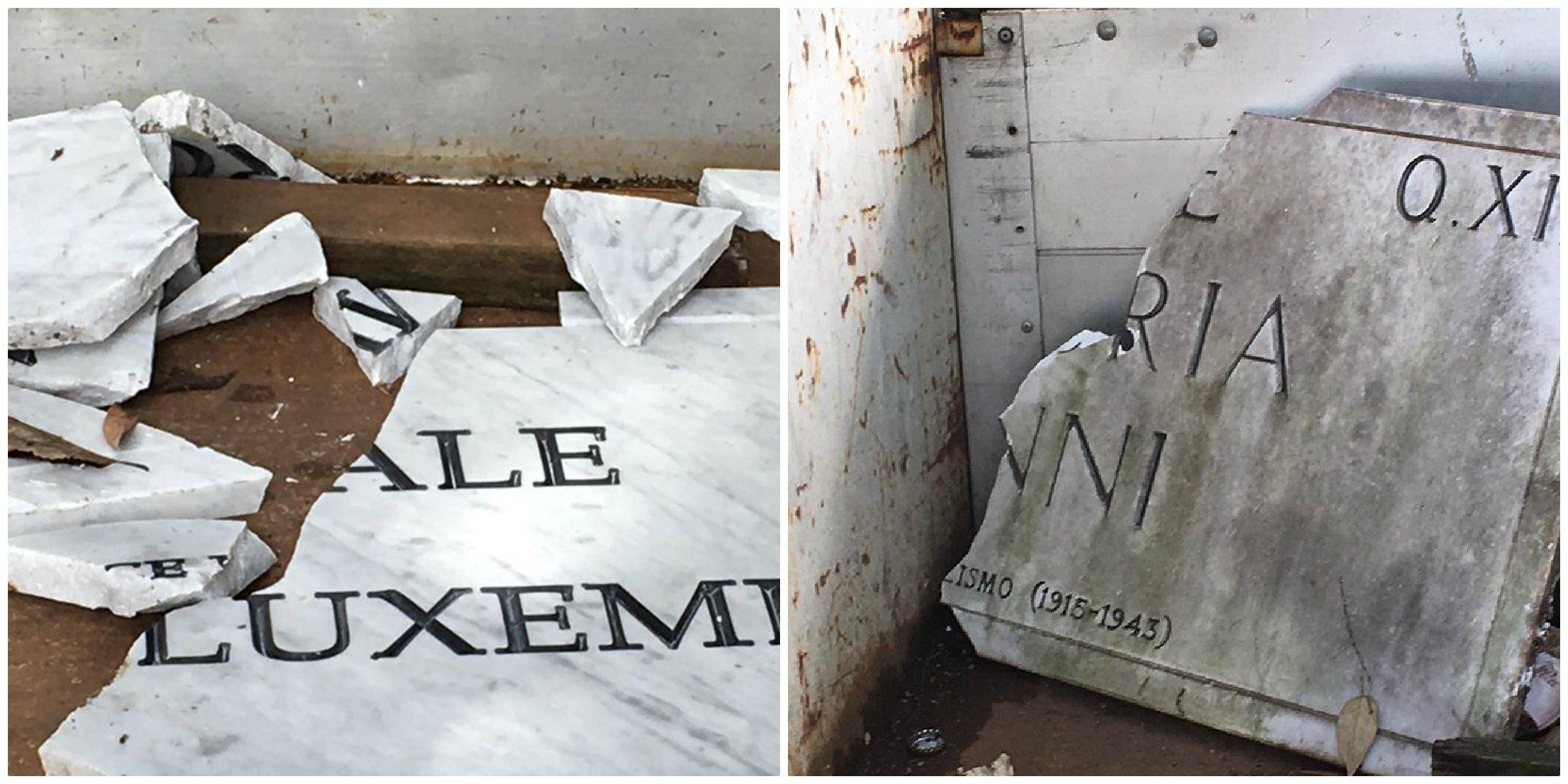 Le targhe dedicate a Rosa Luxemburg e Vittoria nenni vandalizzate a Villa Pamphilj