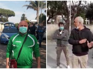 La manifestazione in via Selce
