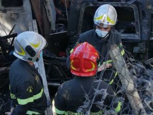 Incendio in via della Magliana