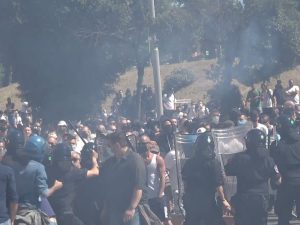 Gli scontri al Circo Massimo (Foto di Simona Berterame)