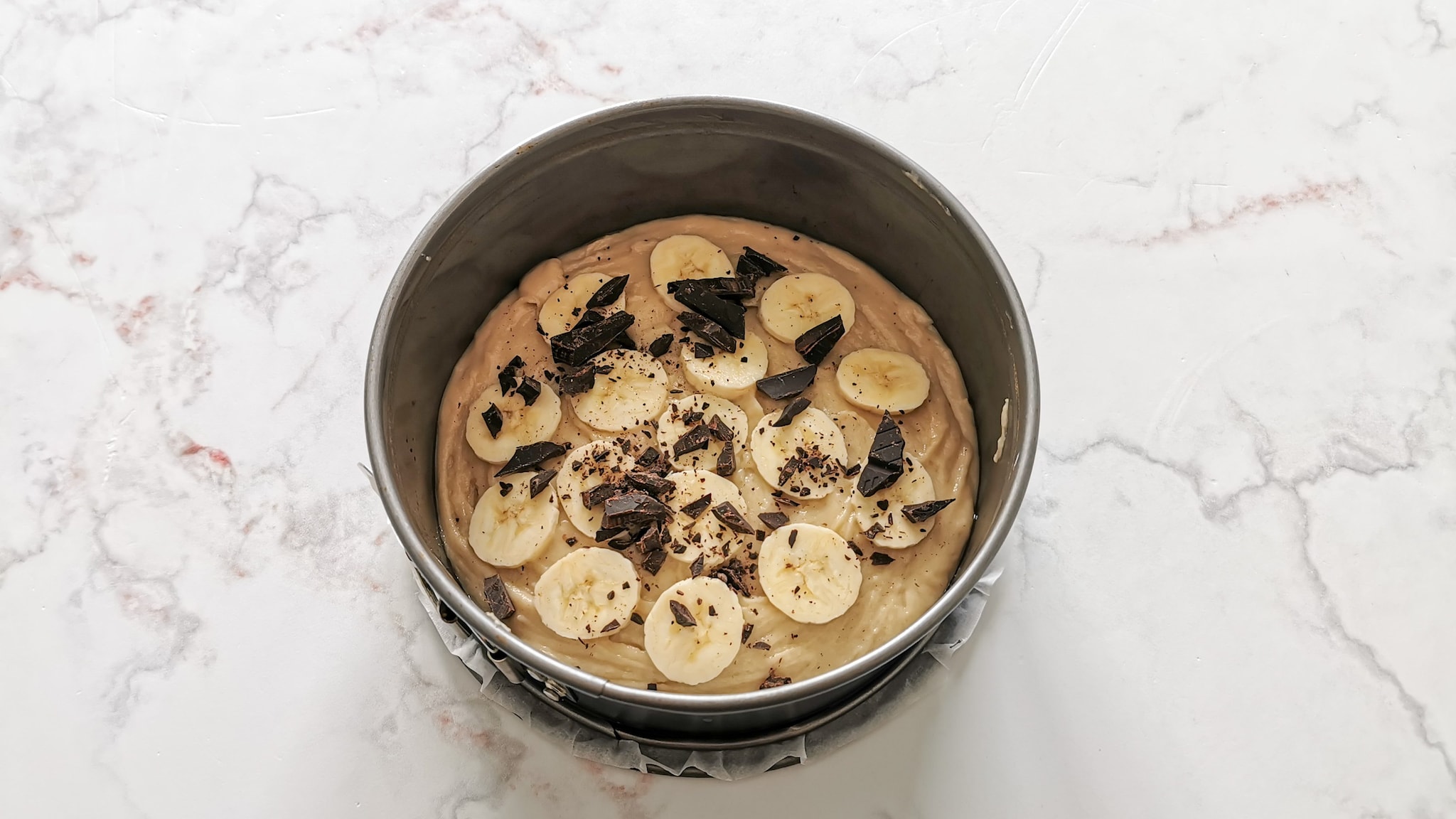 torta con le banane e cioccolato