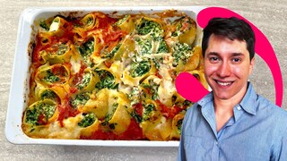 Lumaconi al forno con ricotta e spinaci: la ricetta del primo piatto ricco e saporito