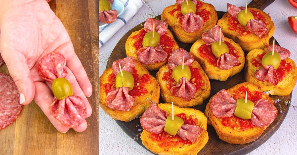 Crostini con fiocchi di salame la ricetta degli stuzzichini sfiziosi