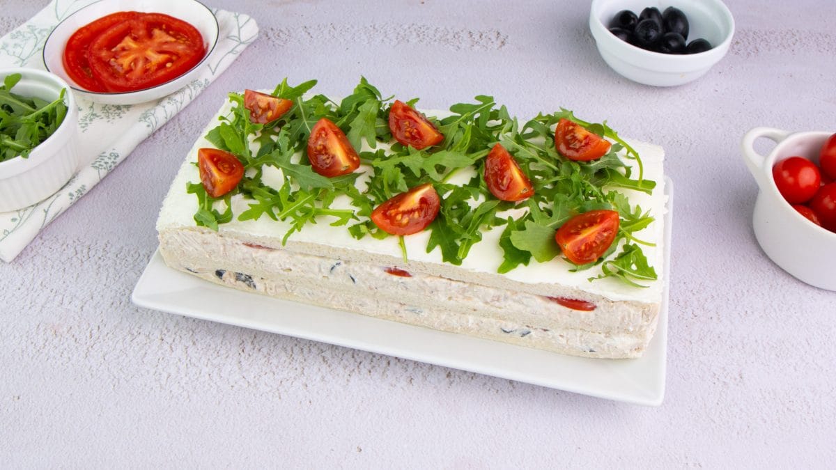 tartine veloci con pane per tramezzini