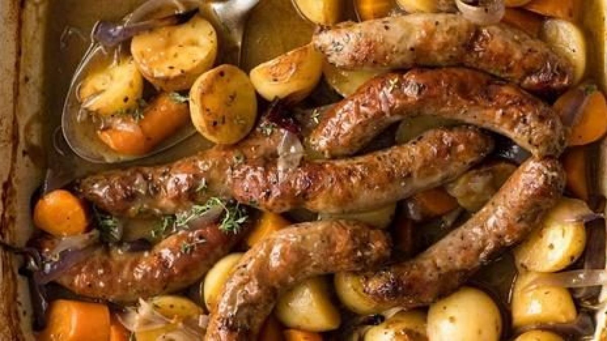 Sausage and Potato Roast a delicious meal in one dish