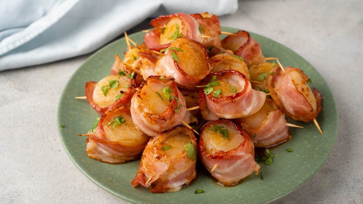Air Fryer Bacon Wrapped Scallop Recipe