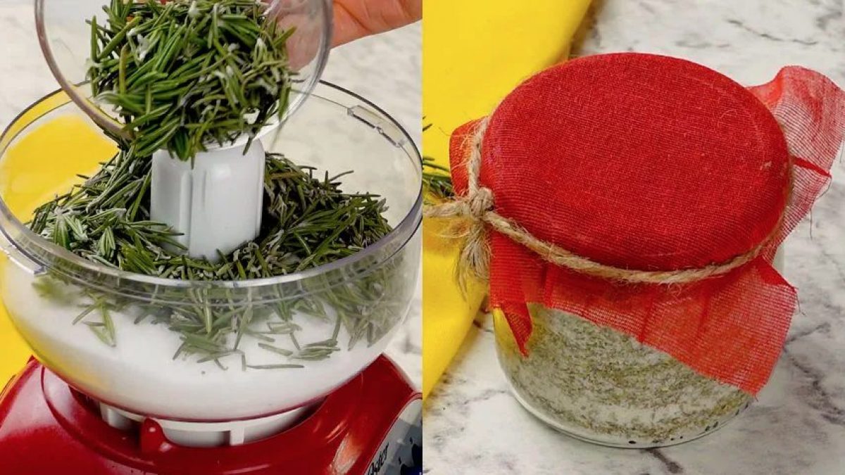 How To Make Flavored Salt (Garlic And Rosemary Salt)