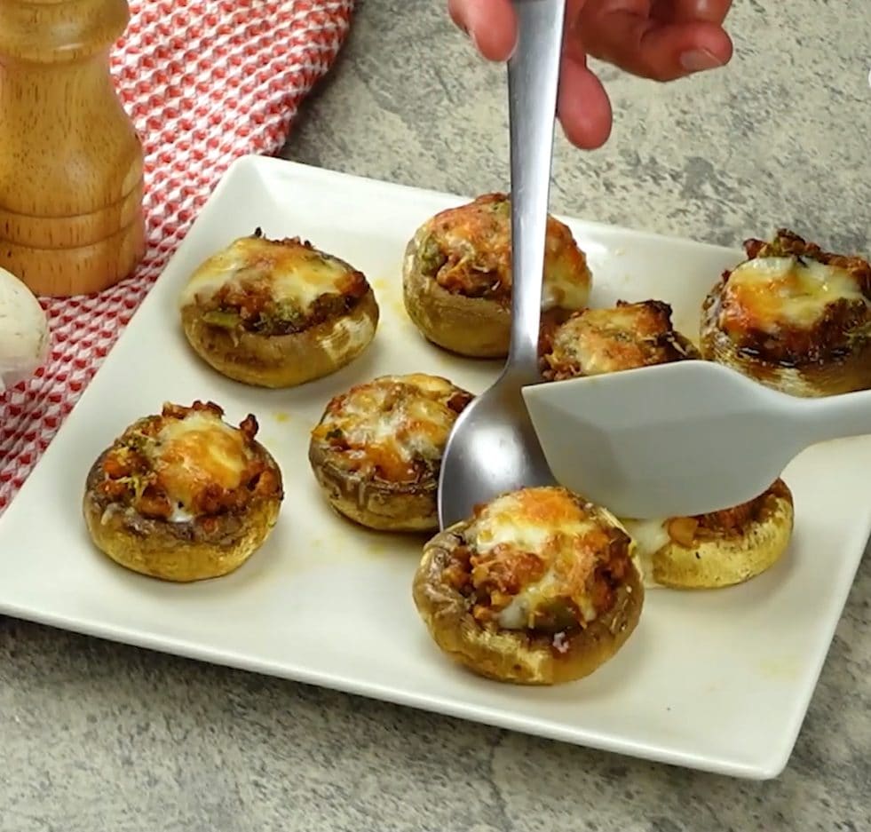 Ground Beef Stuffed Mushrooms Recipe