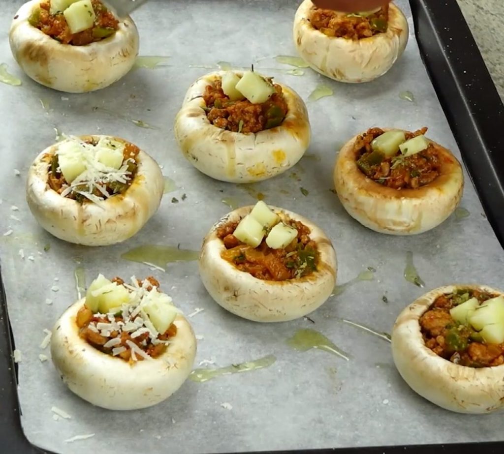 Ground Beef Stuffed Mushrooms Recipe