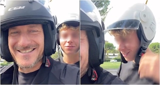 Totti torna sui social dopo la separazione, il primo video è con il figlio Christian in scooter