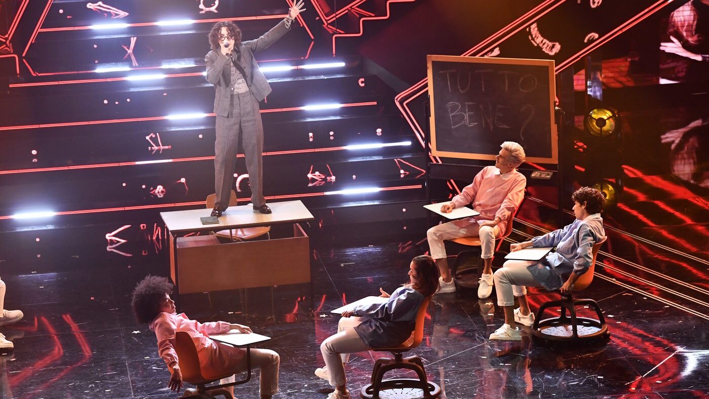 (Foto Matteo Rasero/LaPresse)  Sanremo 2021, terza serata. In foto: Madame