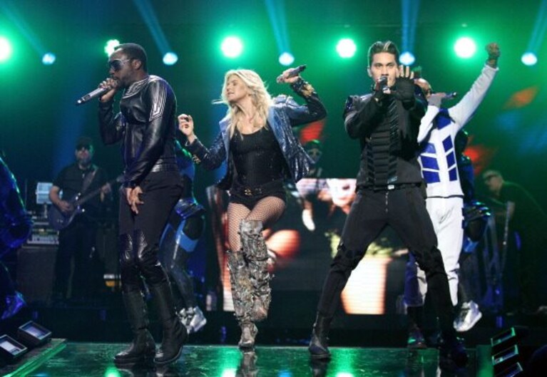 Will.I.Am, Fergie, Taboo e Apl.de.ap, Las Vegas, 2011. (Ph. by Christopher Polk/Getty Images for Clear Channel)