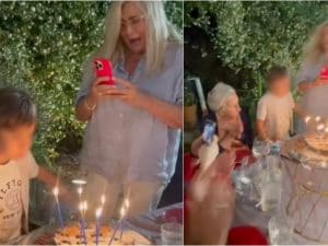 Mara Venier festeggia il compleanno del nipote Claudio, il marito Nicola Carraro assente alla serata in famiglia
