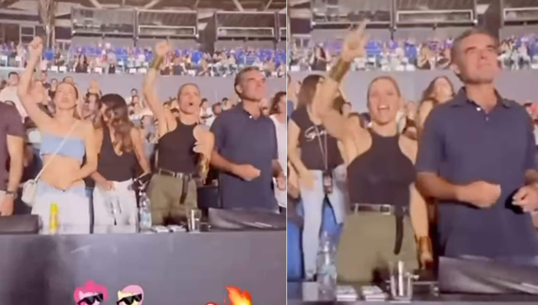 Michelle Hunziker bacia Nino Tronchetti Provera in pubblico: erano al concerto di Vasco Rossi con la figlia Aurora