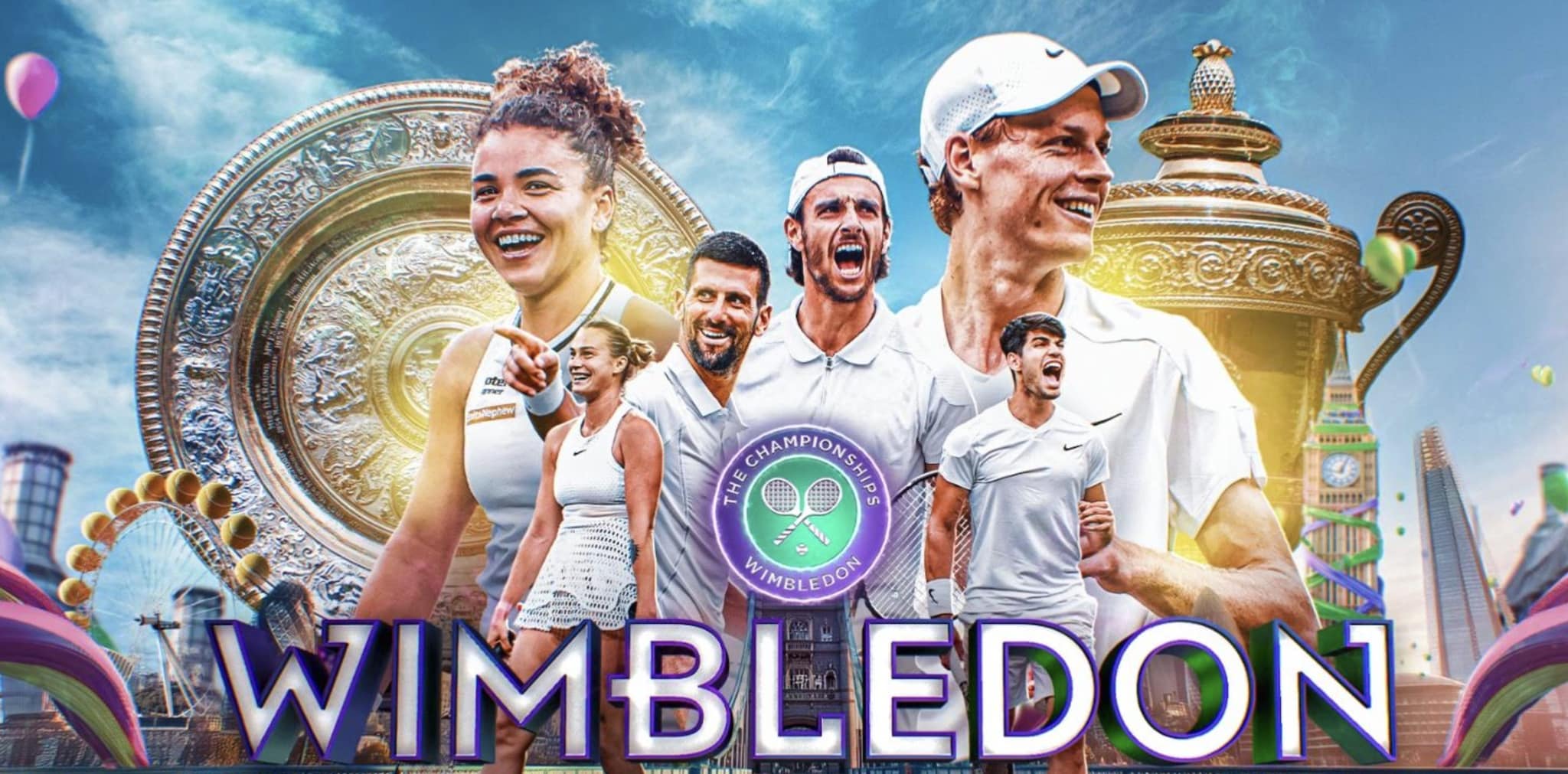 Wimbledon 2025 su Sky e NOW: la programmazione completa dal 30 giugno al 13 luglio