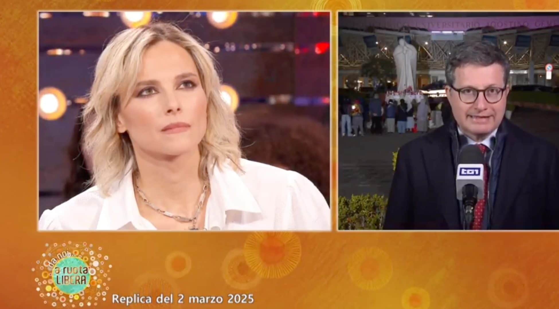Gaffe Rai: in onda la replica di "Da noi...a ruota libera" con collegamento su condizioni di Papa Francesco