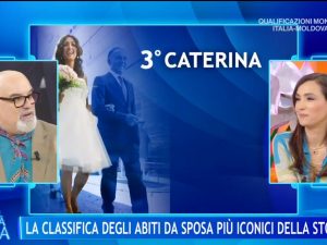L’abito da sposa di Caterina Balivo: “Comprato online a 150 euro, più 30 di spedizione”
