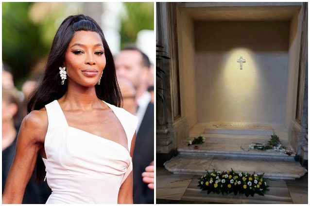 Naomi Campbell rende omaggio a Papa Francesco visitando la sua tomba: "Ci manchi tanto"