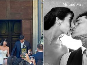 Gianluca Scamacca e Flaminia Appolloni si sono sposati, le prime foto della cerimonia a Roma