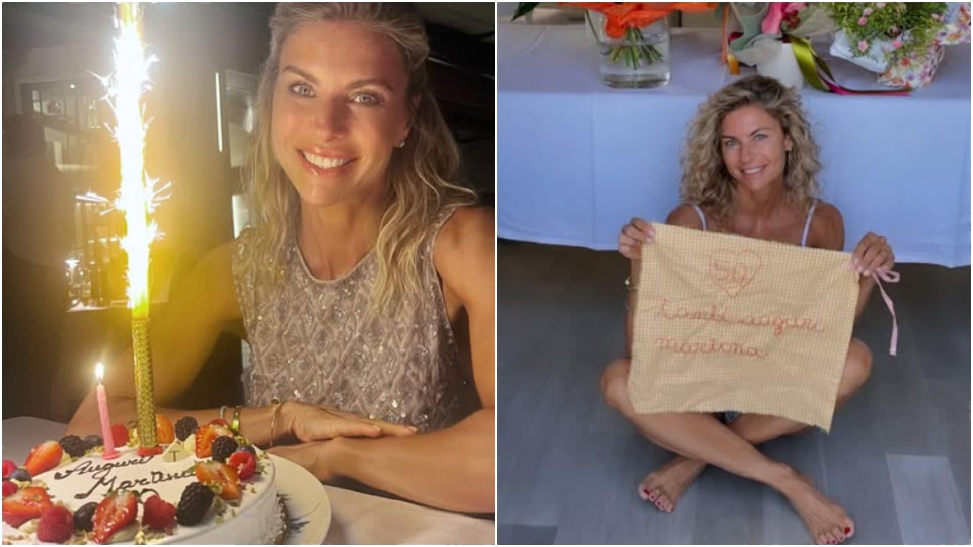 I 50 anni di Martina Colombari, la festa in spiaggia in famiglia: "Anni di gioie e delusioni. Grata alla vita"