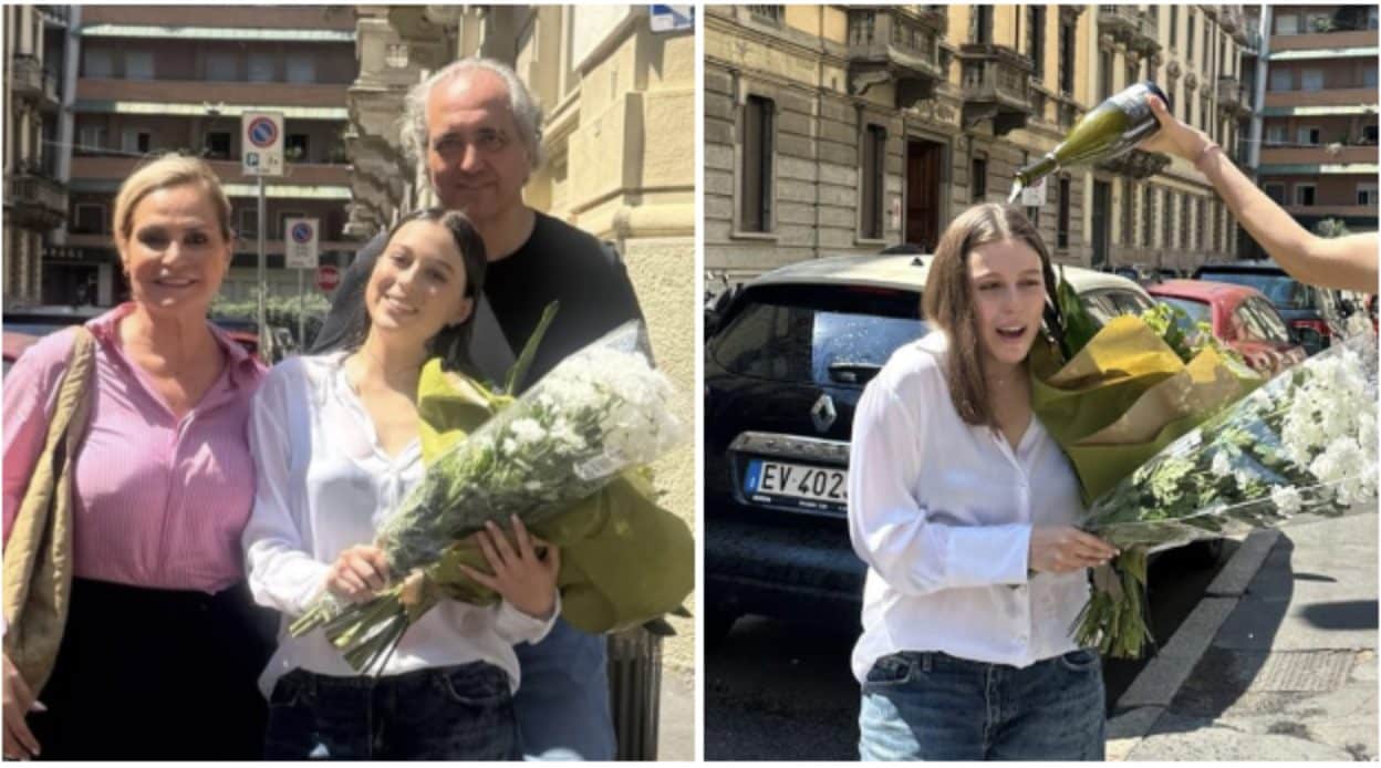 La figlia di Simona Ventura si diploma, la dedica e gli scatti con il marito Giovanni Terzi: "Sono fiera di te"