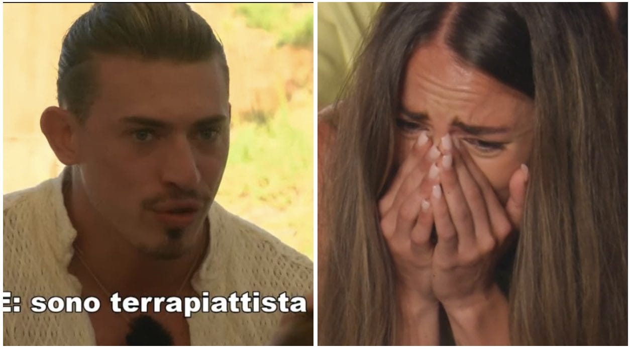 Simone a Temptation: "Sono terrapiattista, l'uomo non è mai andato sulla Luna", poi ammette di aver tradito Sonia