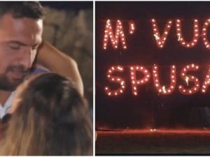 Antonio in una sceneggiata napoletana a Temptation, prima lo scherzo e poi la proposta a Valentina: &#8220;M&#8217; vuò spusà?&#8221;