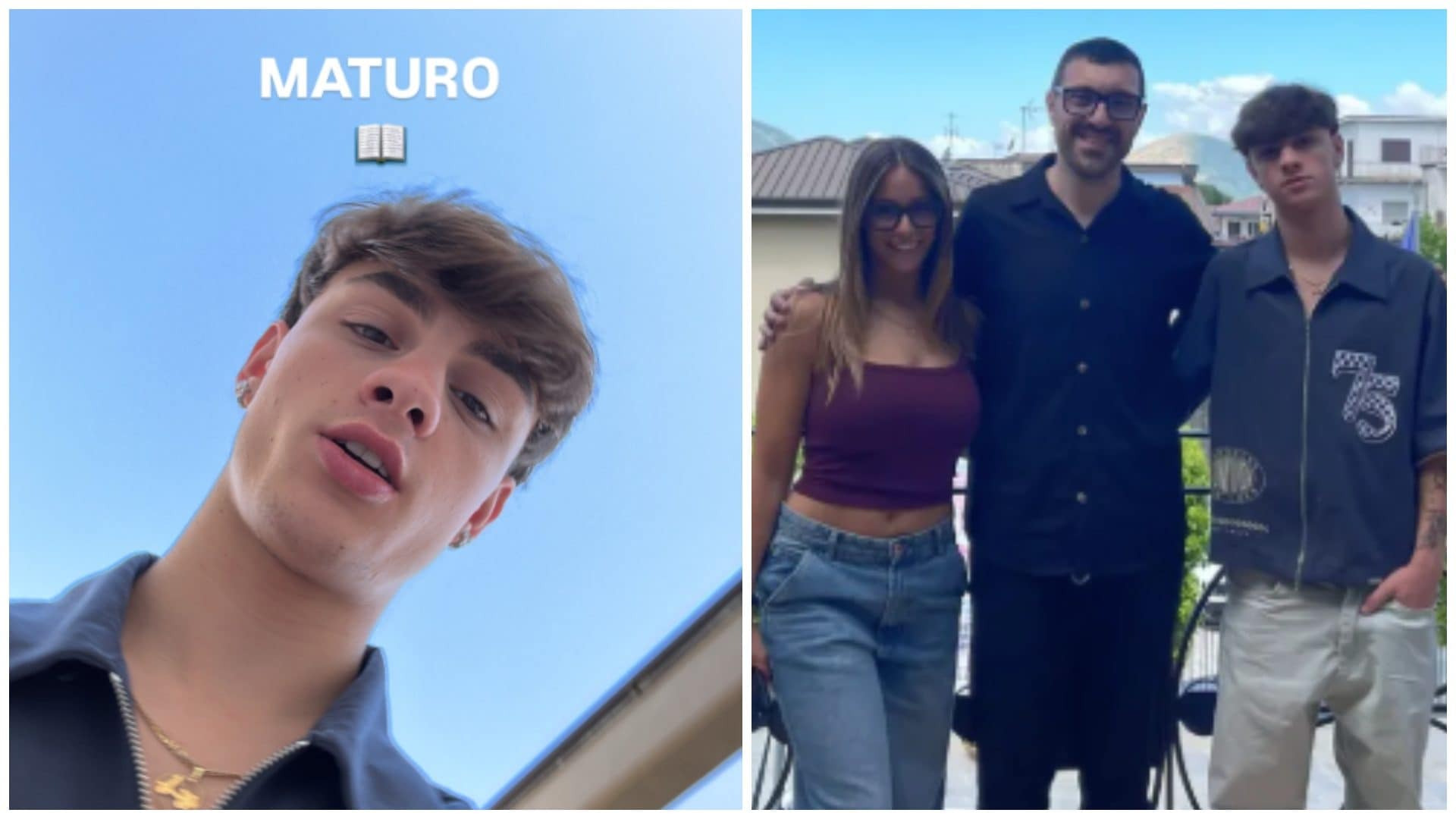 Luk3 di Amici si è diplomato e ha festeggiato con la fidanzata Alessia Pecchia: le foto post esame di maturità