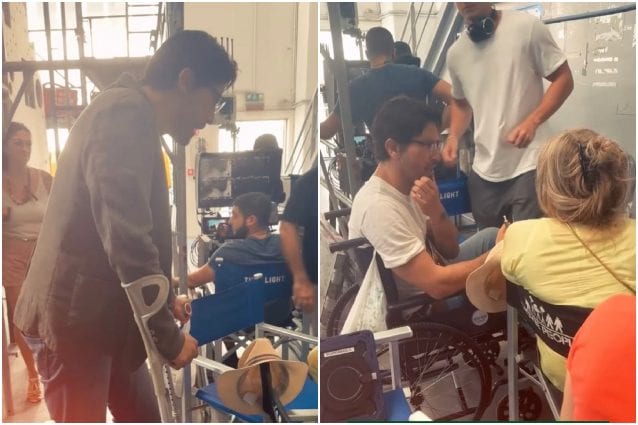 Come sta Gabriel Garko dopo l'infortunio, l'attore sul set con le stampelle: "Sto meglio"