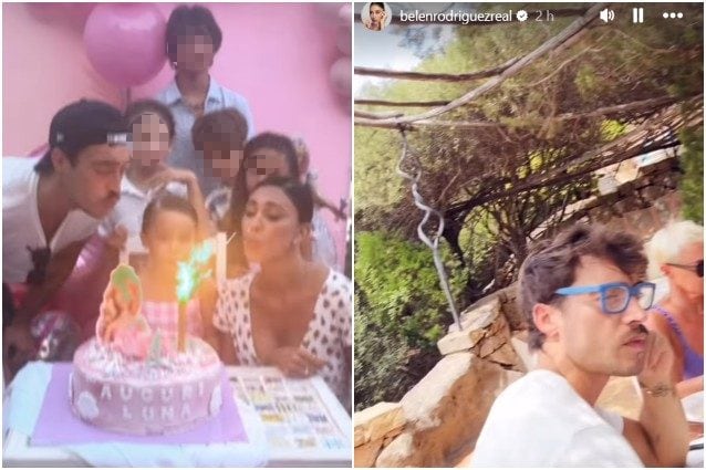 Belen Rodriguez e Antonino Spinalbese si riuniscono per il compleanno di Luna Marì, le foto del weekend insieme