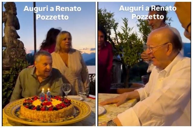 Renato Pozzetto compie 85 anni, il video dei festeggiamenti con Massimo Boldi