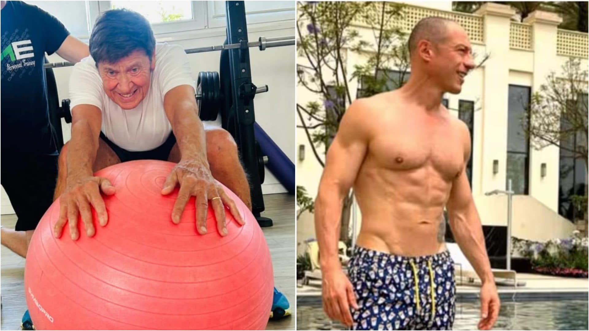 Gianni Morandi si allena in palestra: "Vediamo se domani riesco ad alzarmi", il commento di Stefano Accorsi