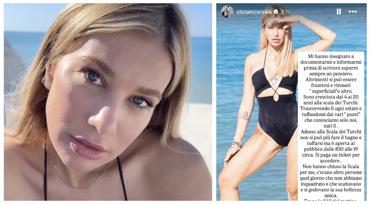 "Per Clizia Incorvaia hanno chiuso la Scala dei Turchi", lei interviene e fa chiarezza dopo la polemica sui social