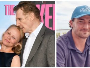 Liam Neeson e Pamela Anderson insieme sui social, la reazione del figlio dell&#8217;attore dopo le voci sulla loro storia
