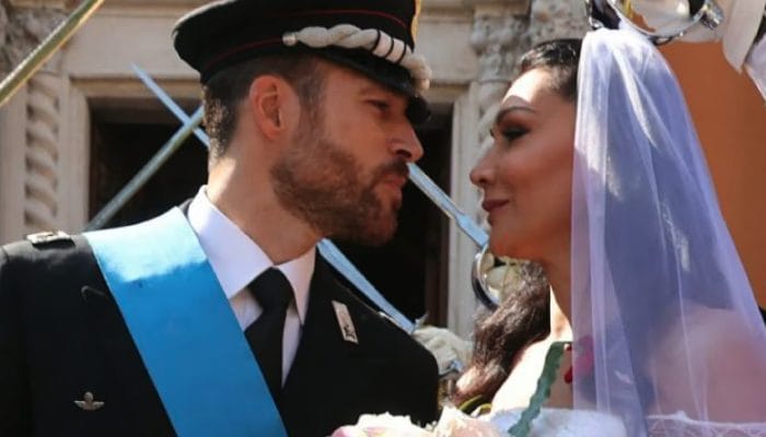 Luisa Corna e Stefano Giovino al loro matrimonio