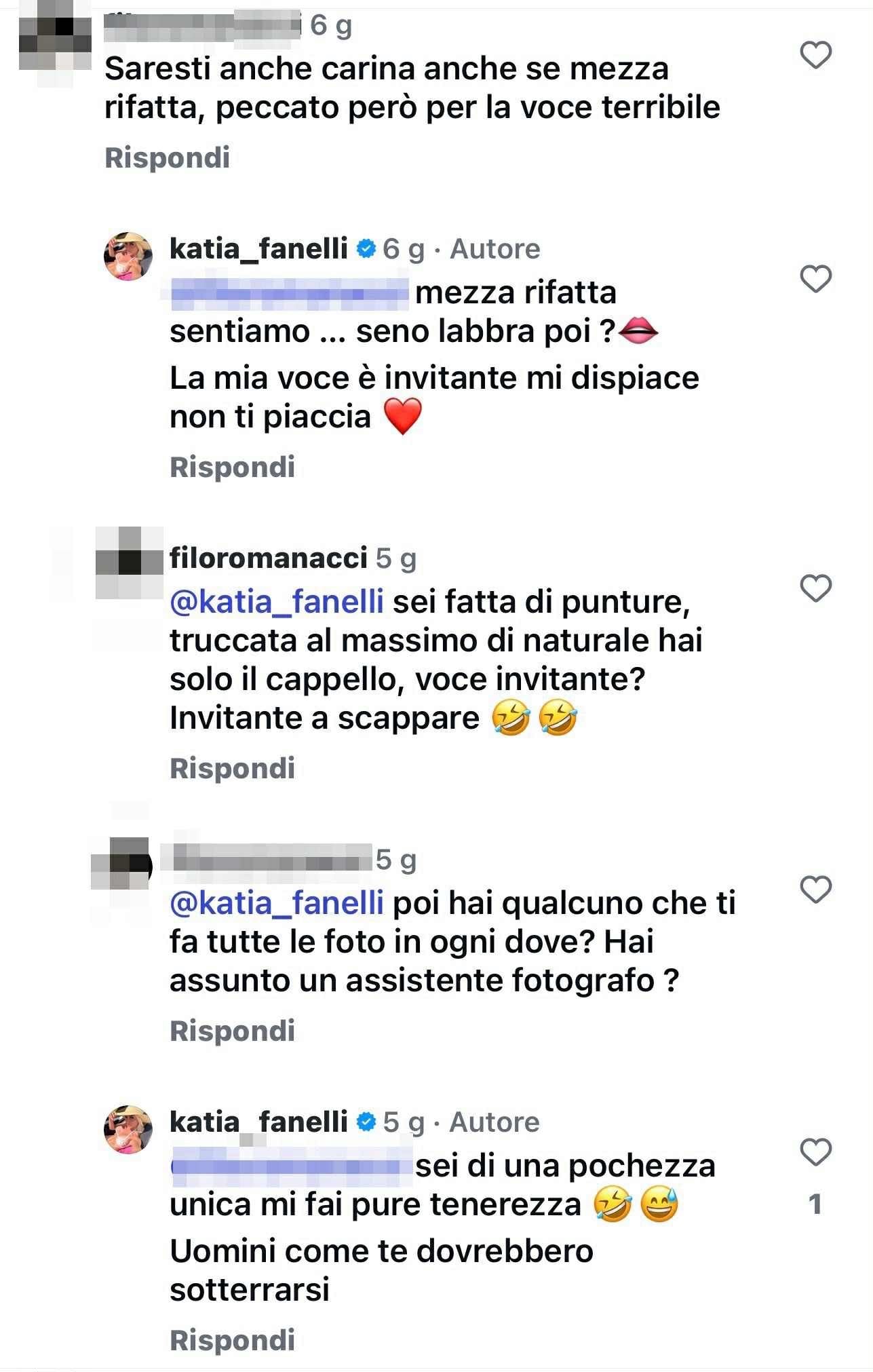 La replica di Katia Fanelli