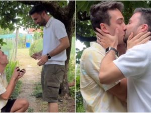 Emanuele Ferrari chiede ad Andrea di sposarlo nel suo posto del cuore: il video della proposta