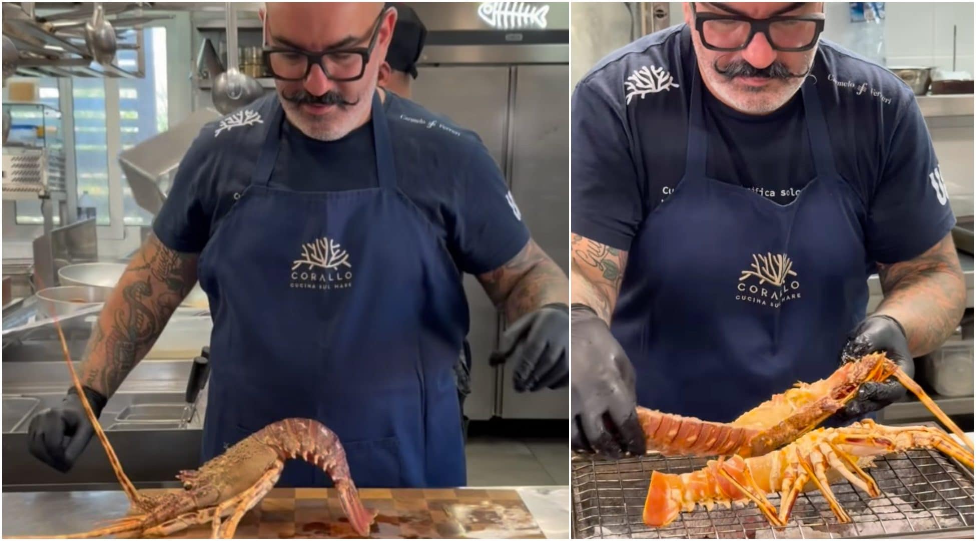 Chef cuoce aragosta sulla griglia in un video, scoppia la polemica: "Si muove ancora, non ho parole"