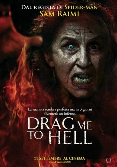 La locandina del film Drag me to hell con Lorna Raver