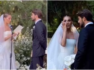 Angela Caloisi e Paolo Crivellin sposi, il discorso di lei in lacrime: &#8220;Prima di te non avevo voglia di fare nulla&#8221;