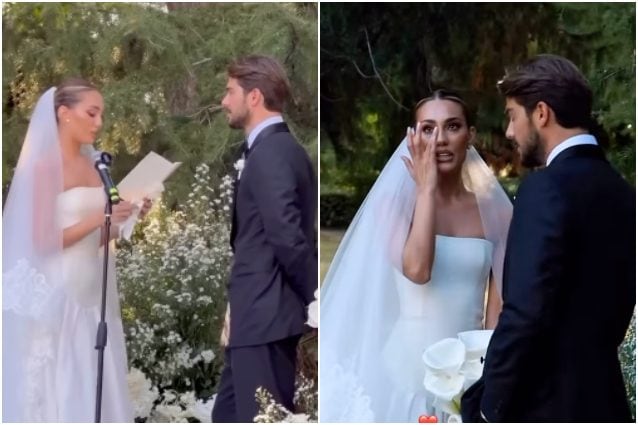 Angela Caloisi e Paolo Crivellin sposi, il discorso di lei in lacrime: "Prima di te non avevo voglia di fare nulla"