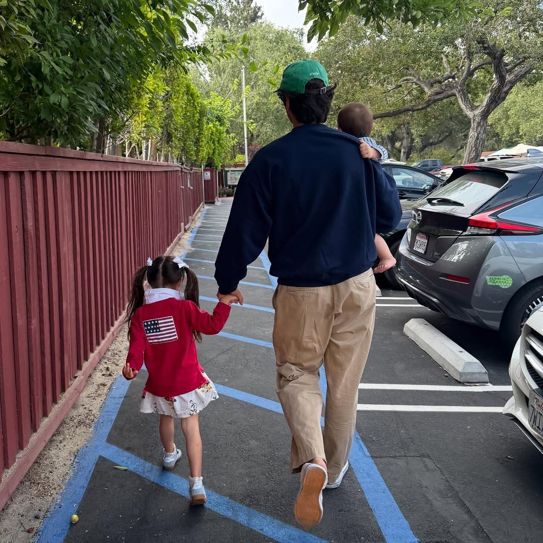 Davide con i figli Carmela e Carlo
