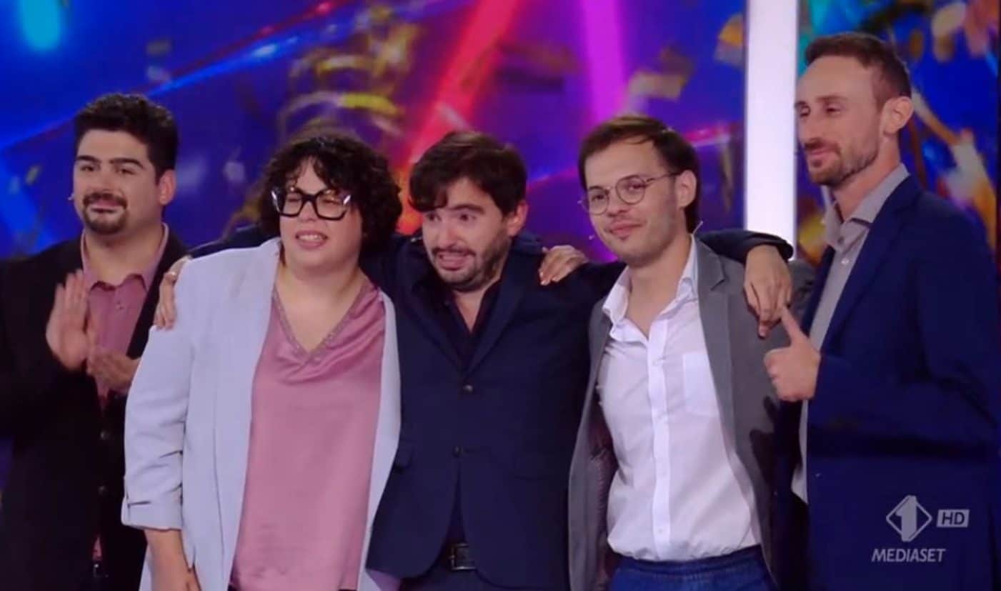 I 5 campioni di Sarabanda (da sinistra: Gengis Khan, Ilaria, Scacco Matto, Giuliano e Bisturi)