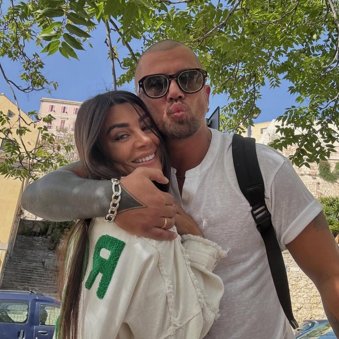 Diego Daddì con la moglie Elga Enardu