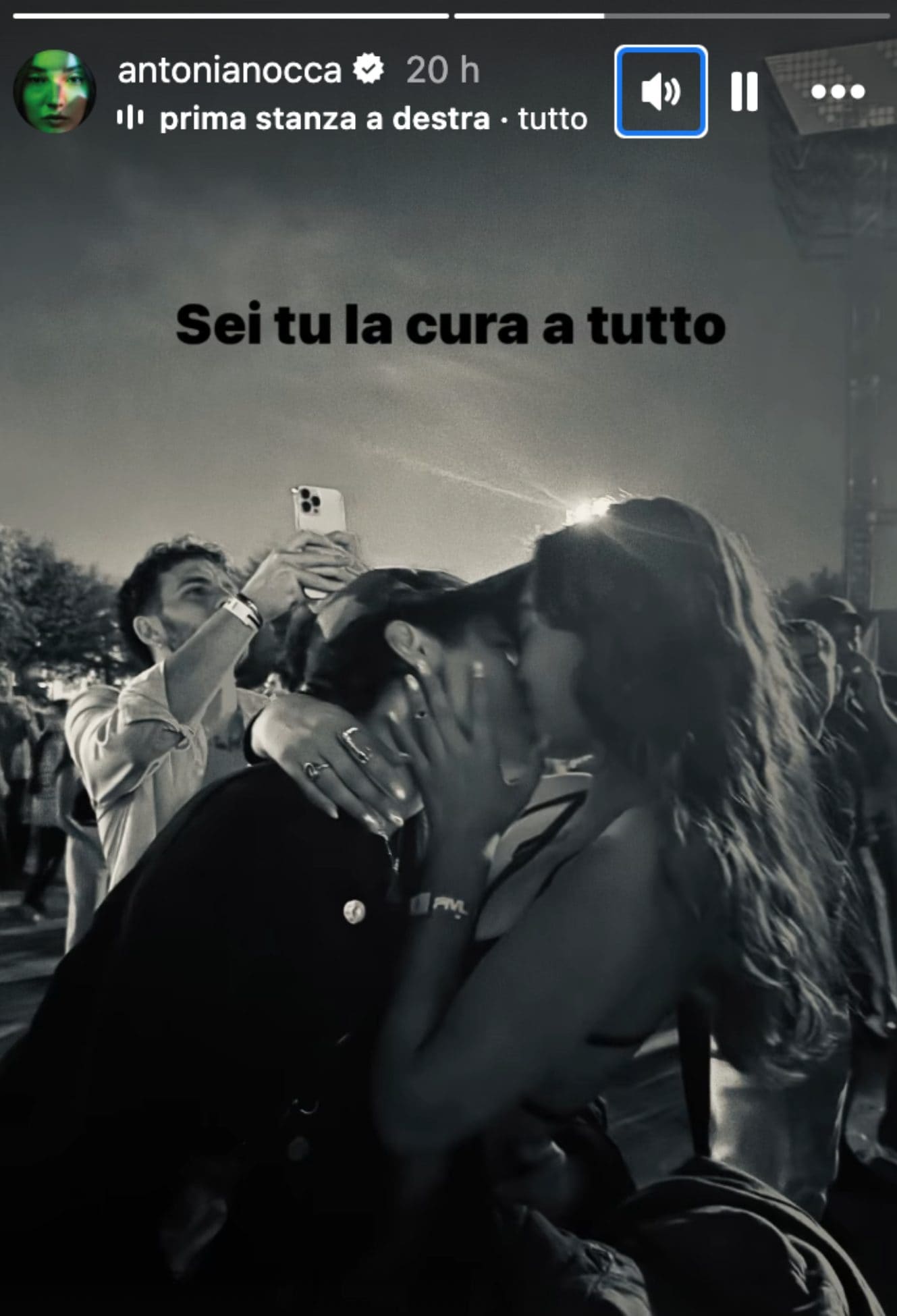 La Instagram story postata da Antonia Nocca