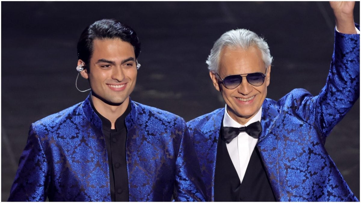 Matteo Bocelli con il padre Andrea Bocelli