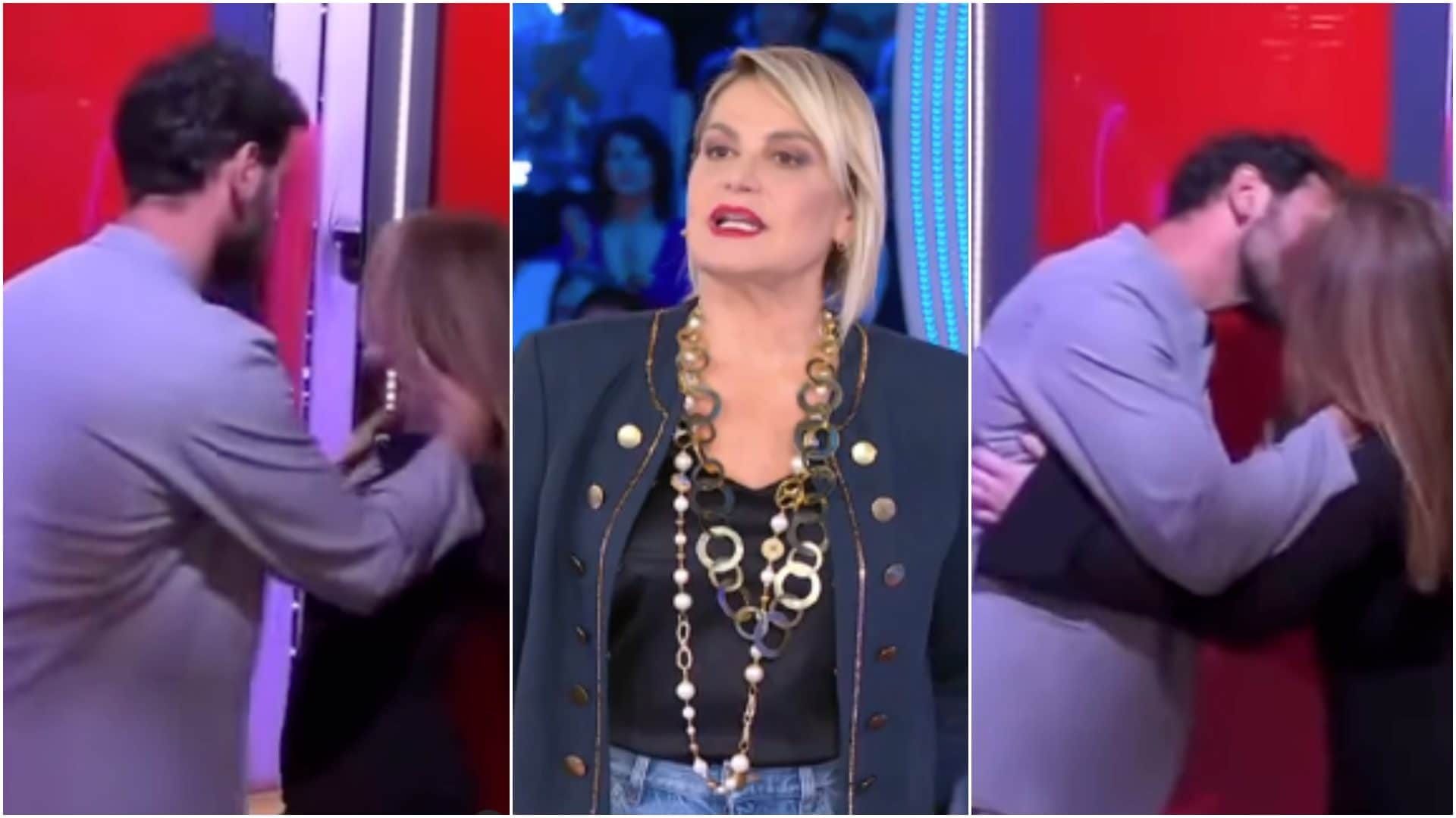 Al GF Domenico bacia forzatamente Valentina per salutarla, la reazione di Simona Ventura: "Così non va bene"