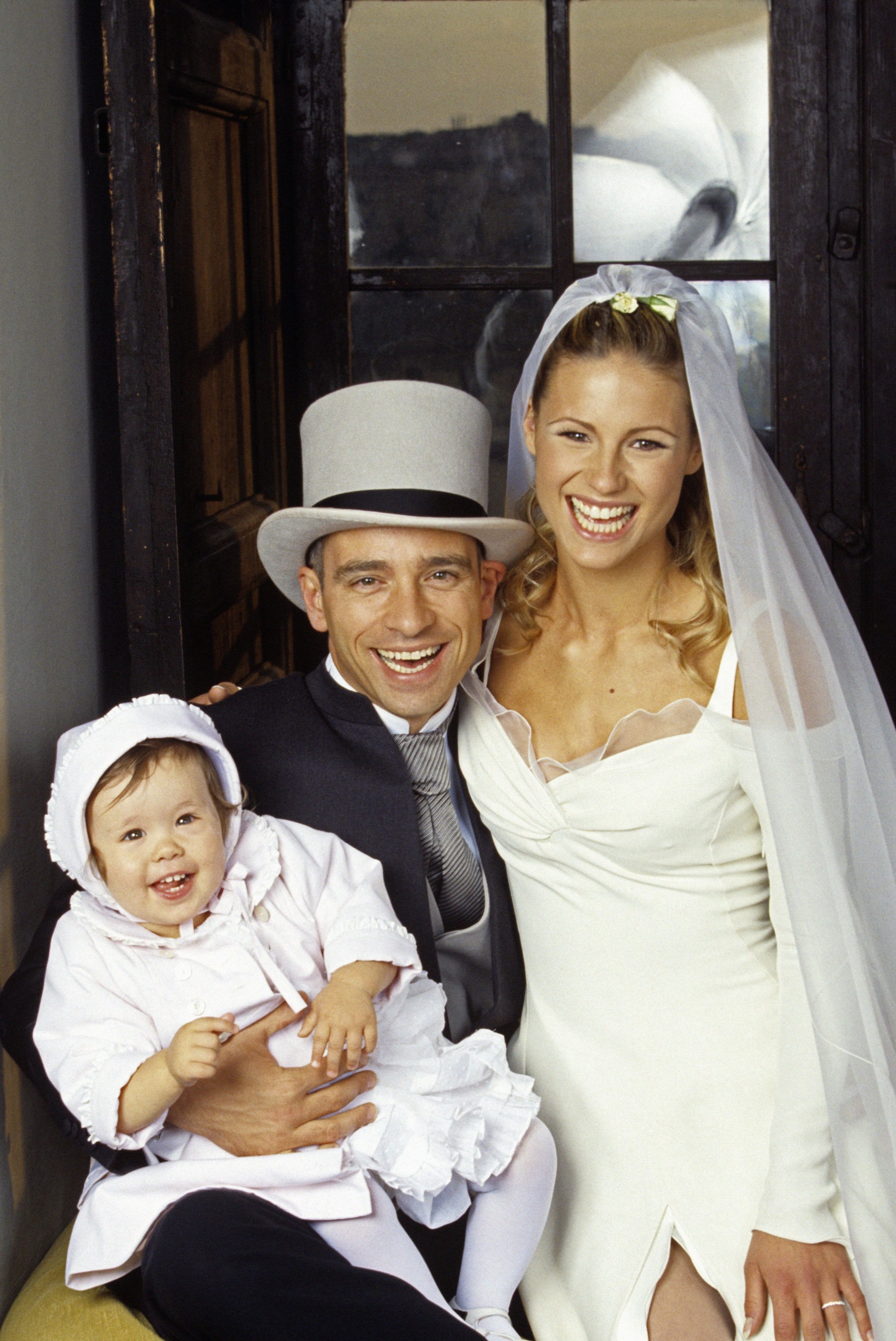 Michelle Hunziker, Eros Ramazzotti e Aurora nel giorno del loro matrimonio